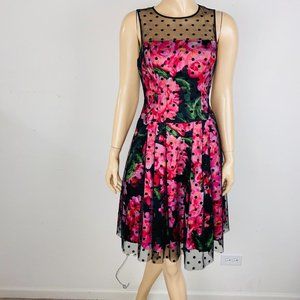 Eliza J Floral Fit & Flare Rockabilly Girly Fancy Women's Size 0 Dress Pockets
